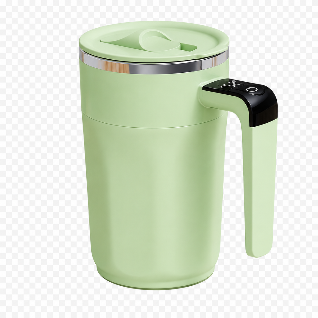 Taza Autoagitadora Recargable 400 ml con Pantalla de Temperatura | Mezclador Magnético de Acero Inoxidable